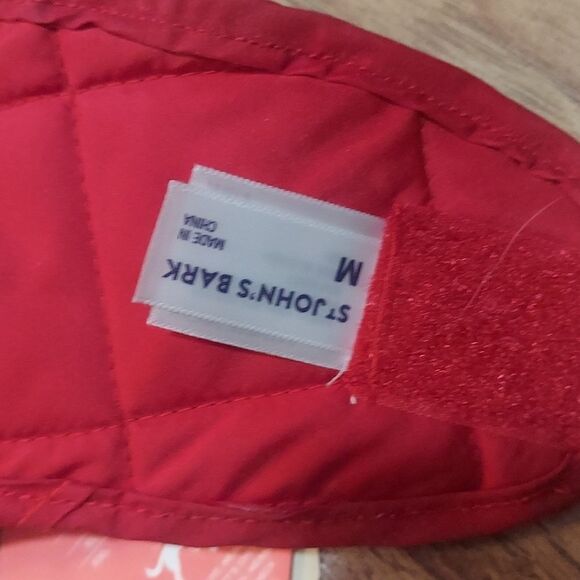 Quilted dog vest red Medium velcro - Picture 4 of 4